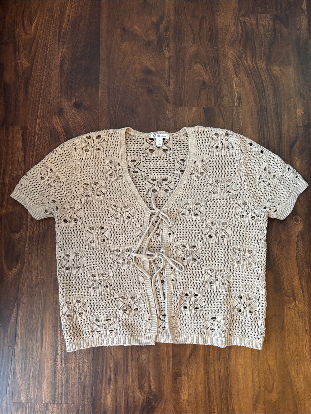 Versona Beige Knit Cardigan